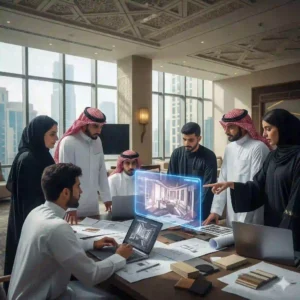 متدربون دورة هندسة تصميم داخلي من كورسيليا